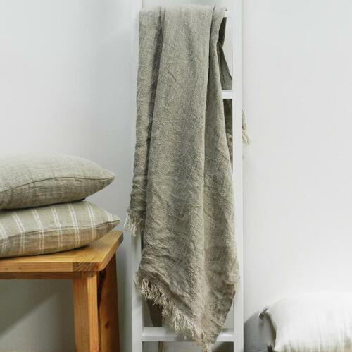 Throw-Natural-Angaston Handloomed 100% Linen