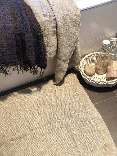Bath Mat Alder Handloomed/Rustic Linen