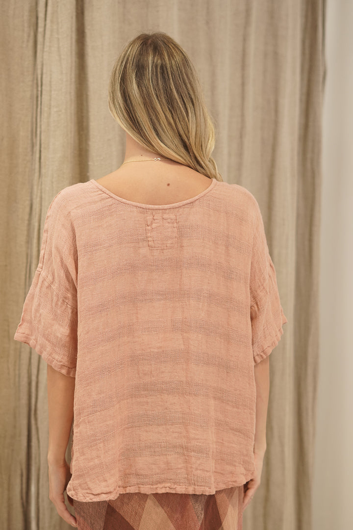 Barbara Top Cameo Brown Check