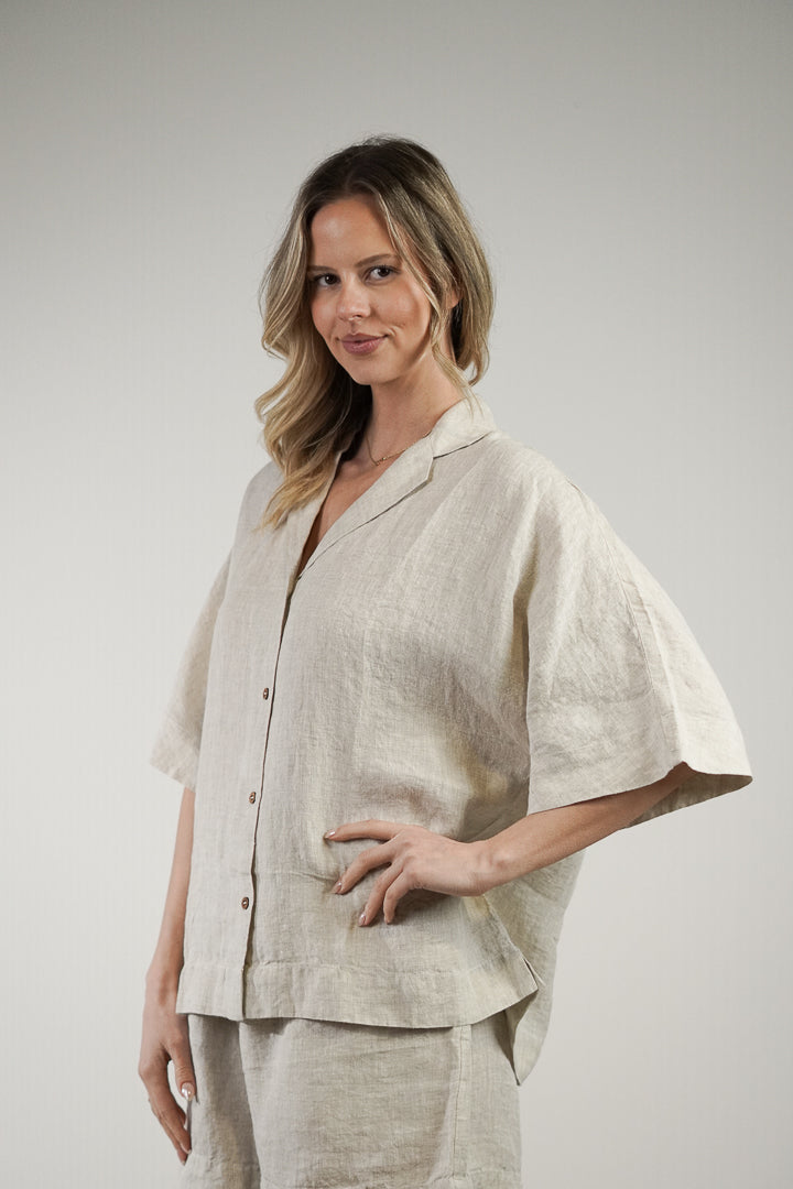Noemi Half Sleeves Top Oat