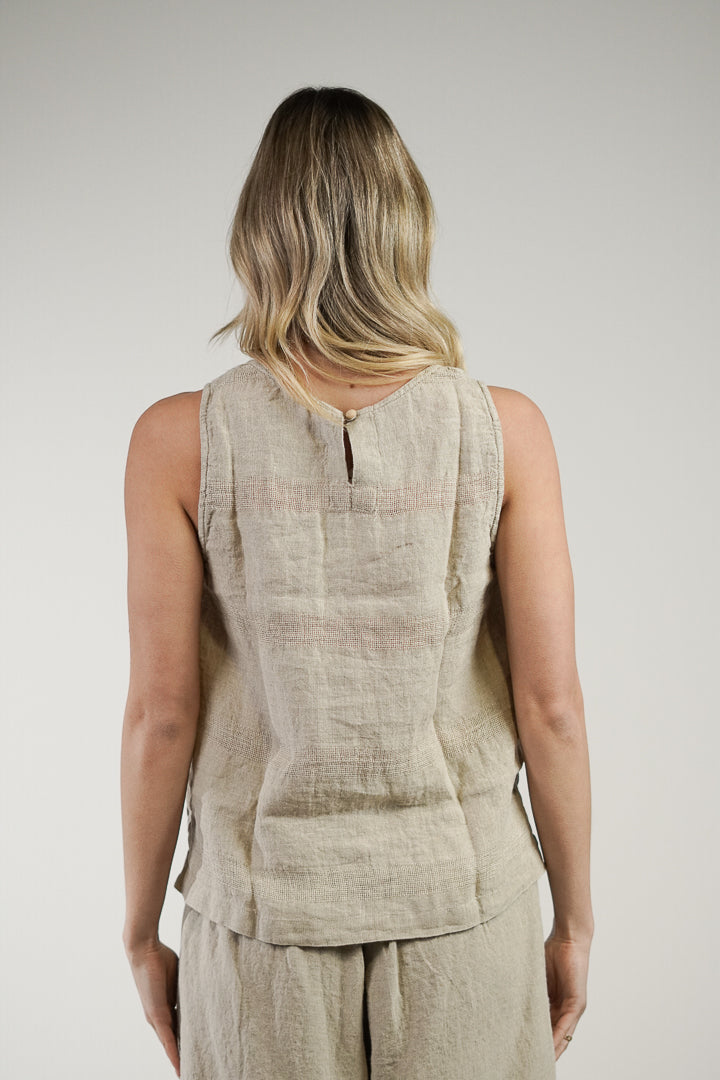 Mirabella Sleeveless Top Natural Combo