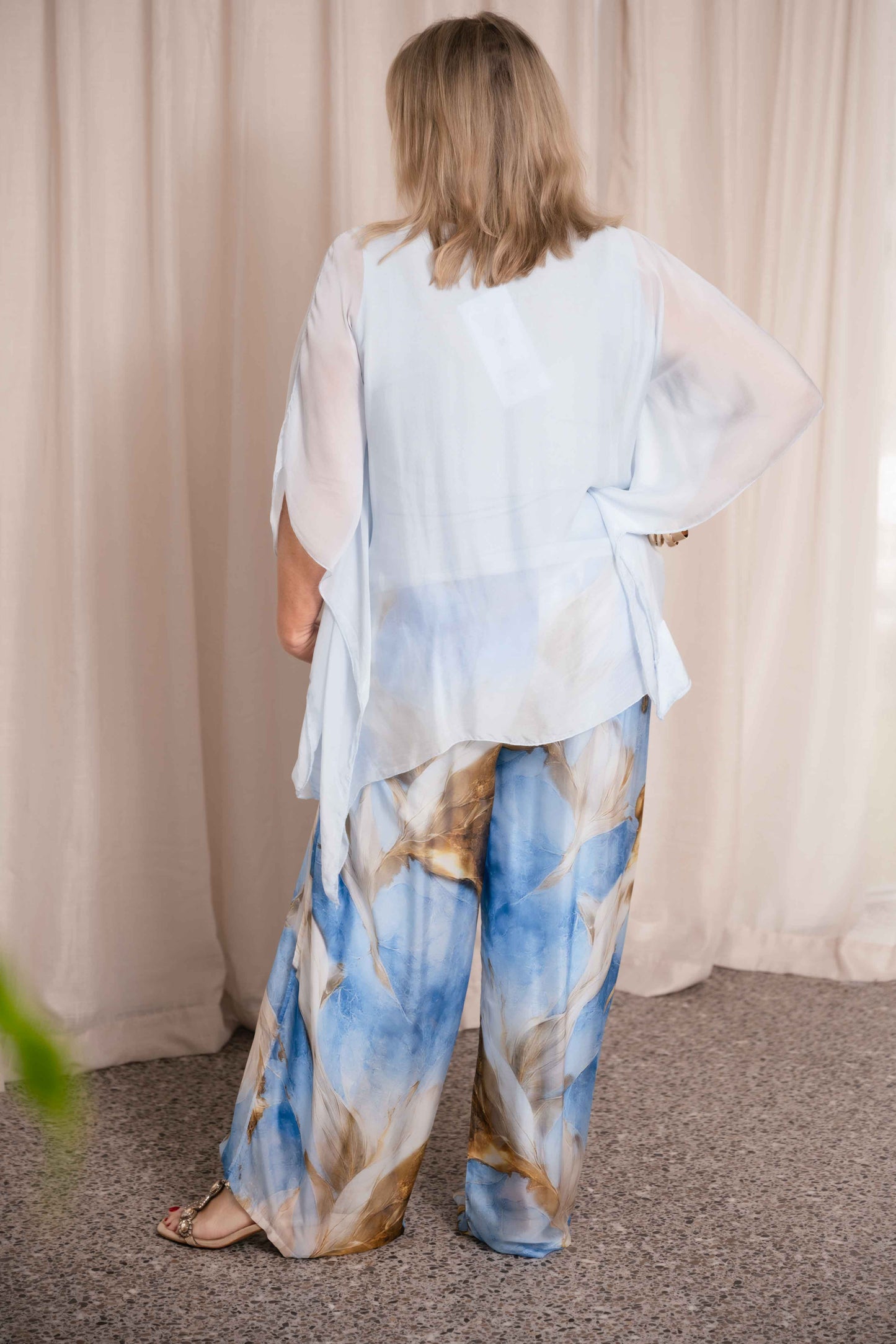 Savannah Silk Pant | Blue