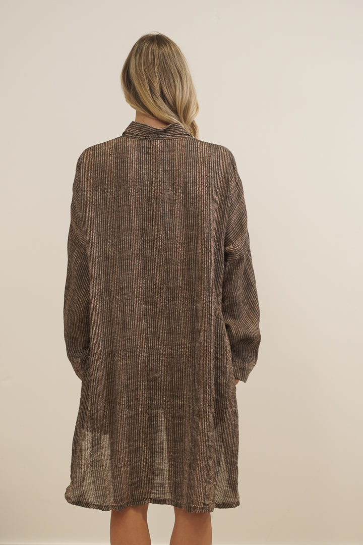 Gia Shirt Dress Toasted Earth Combo