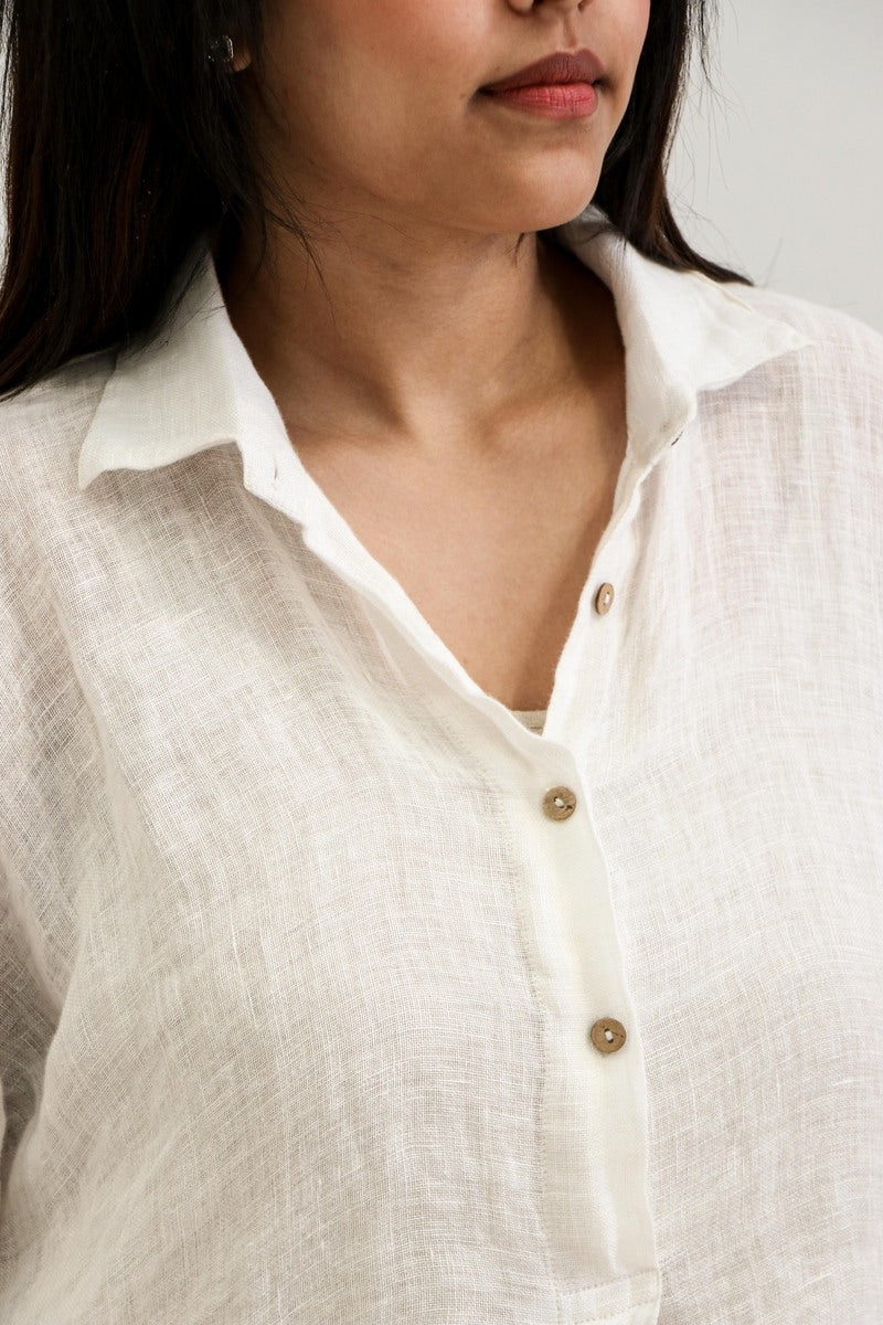 Giana Shirt Dress Ivory