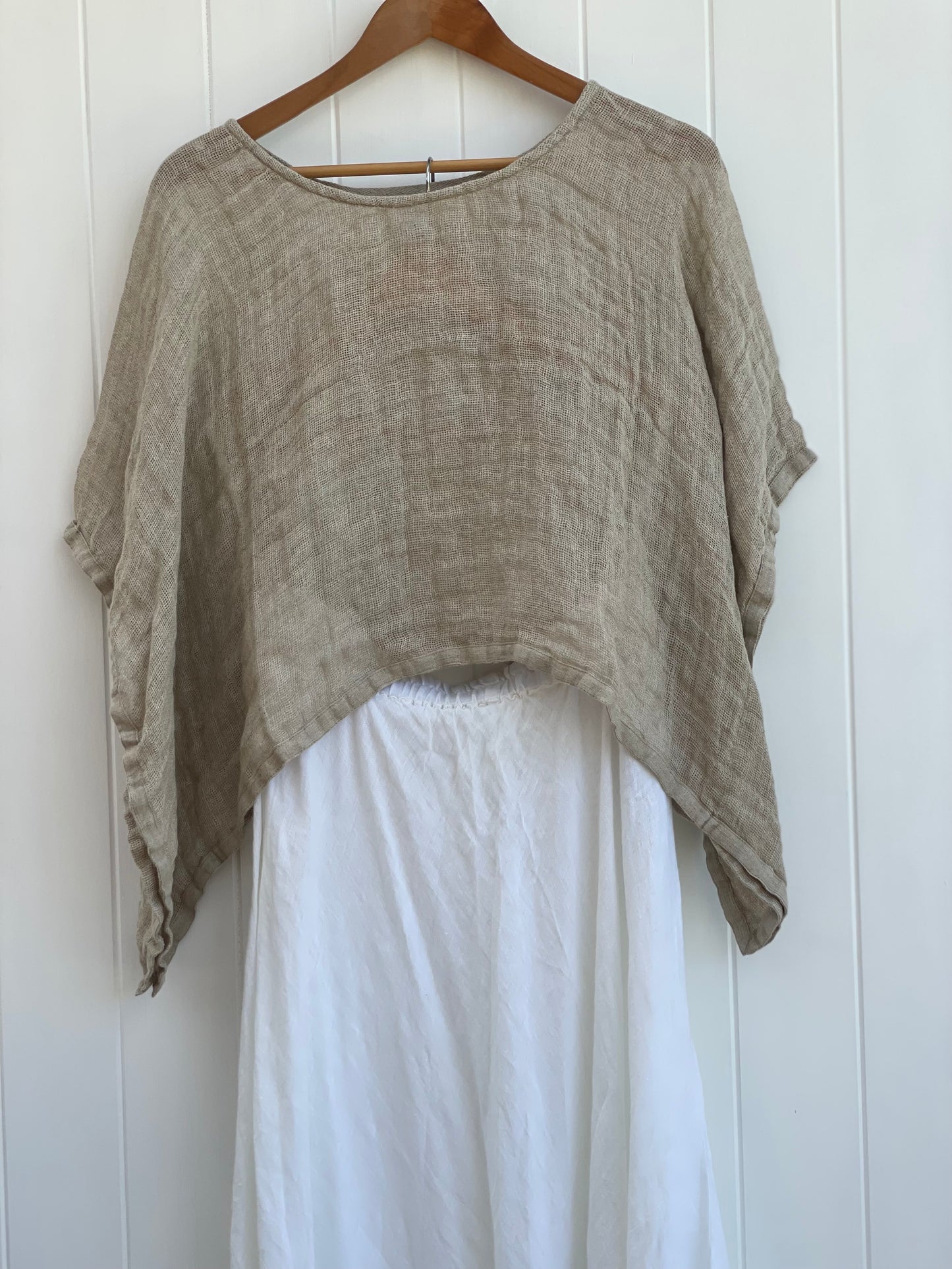 Gauze Linen Skirt - In White