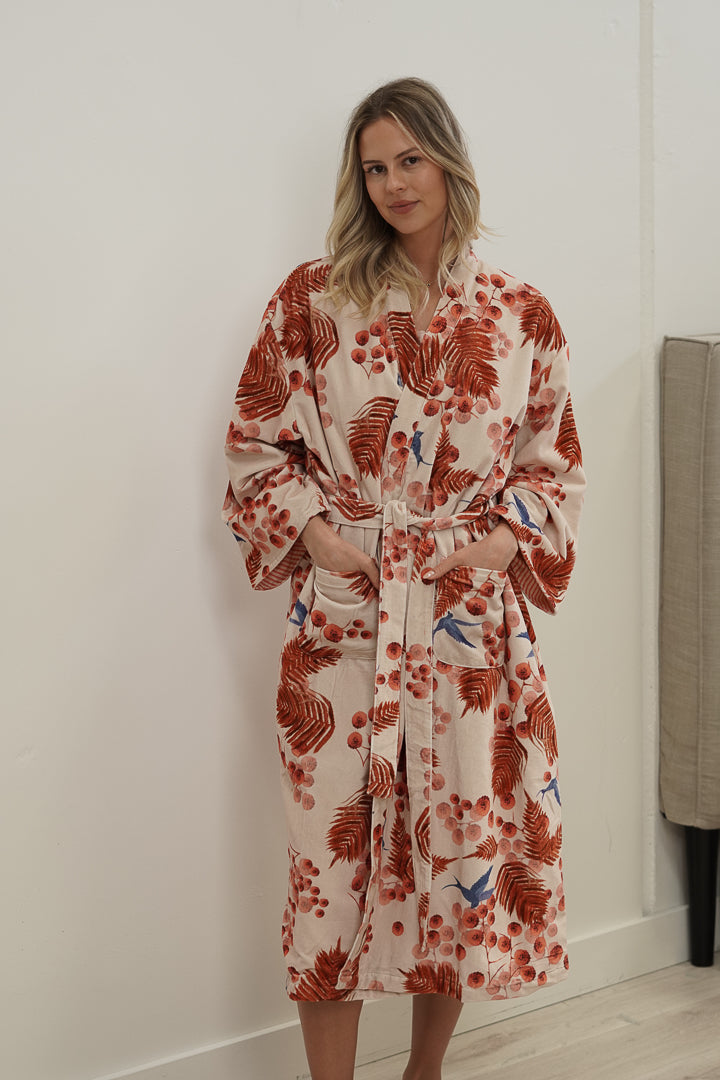Bloom & Flight Blush Pink Velvet Robe