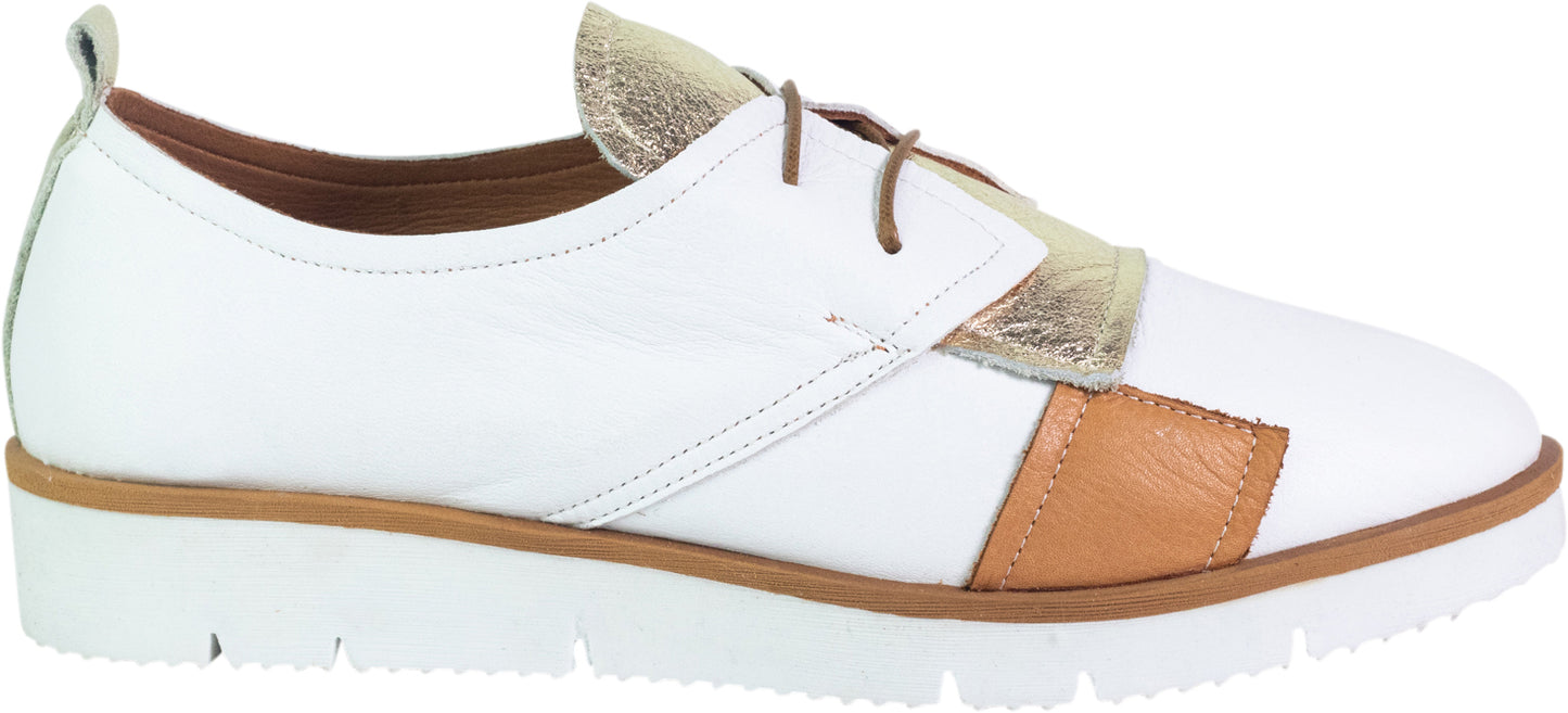 Portsea-White/Tan/Gold