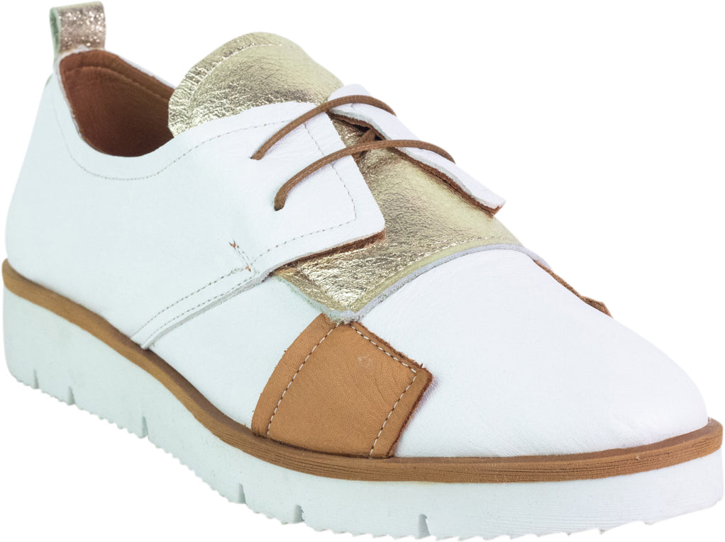 Portsea-White/Tan/Gold