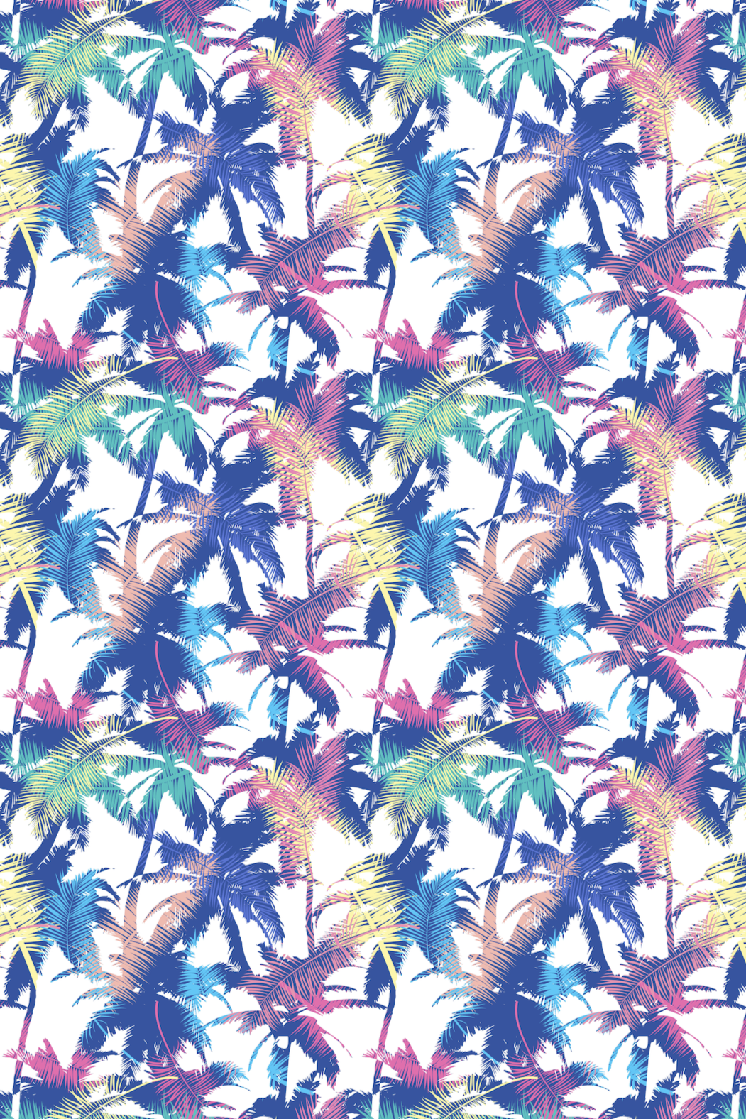 Neon Palm Tree Mirage Night Dress