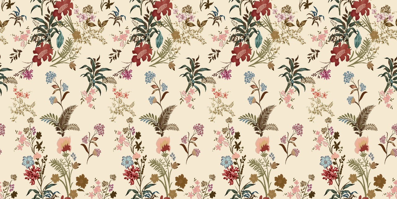 Wildflower Field Beige Toiletry Bag