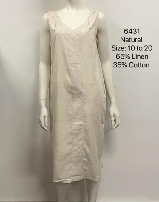 Natural Elegance Linen Dress