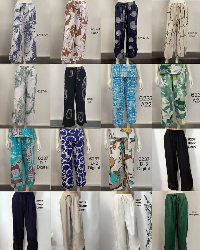 Relaxed Pocket Pants with Drawstring Waist