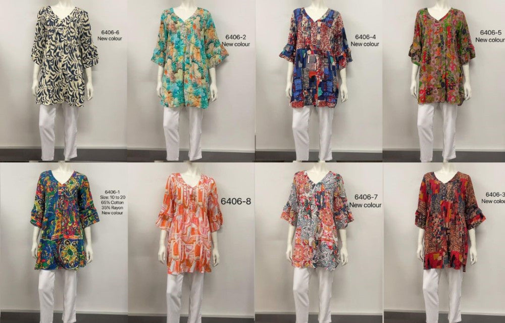 V-Neck Printed Tunic