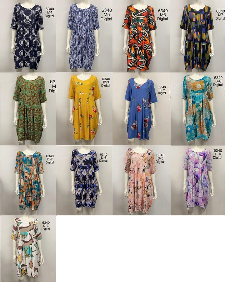 Round Neck Linen Dress