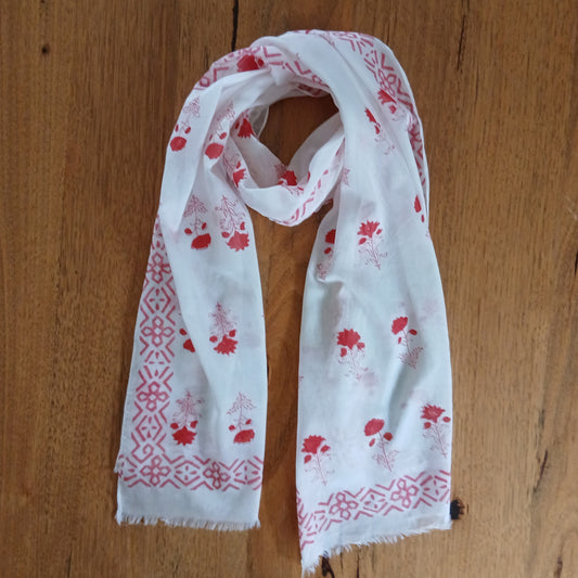 Flowers and Creative Design - Pure Cotton Scarf 16316