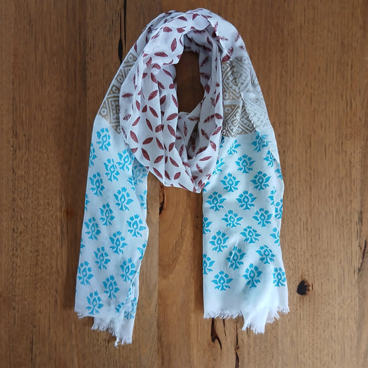 Bright blend of Colours - Pure Cotton Scarf 16718