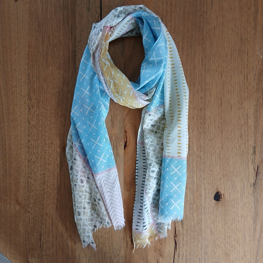 Blend of Designs and Patterns - Pure Cotton Scarf 16193