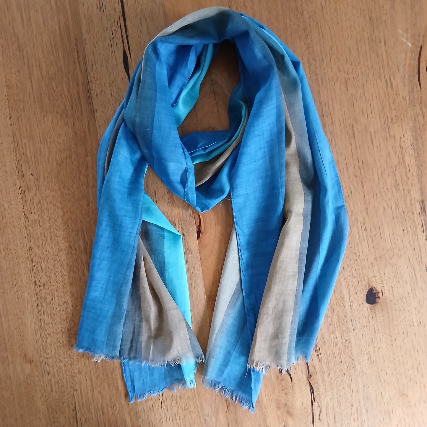 Blending Striped Dye - Pure Cotton Scarf 16028