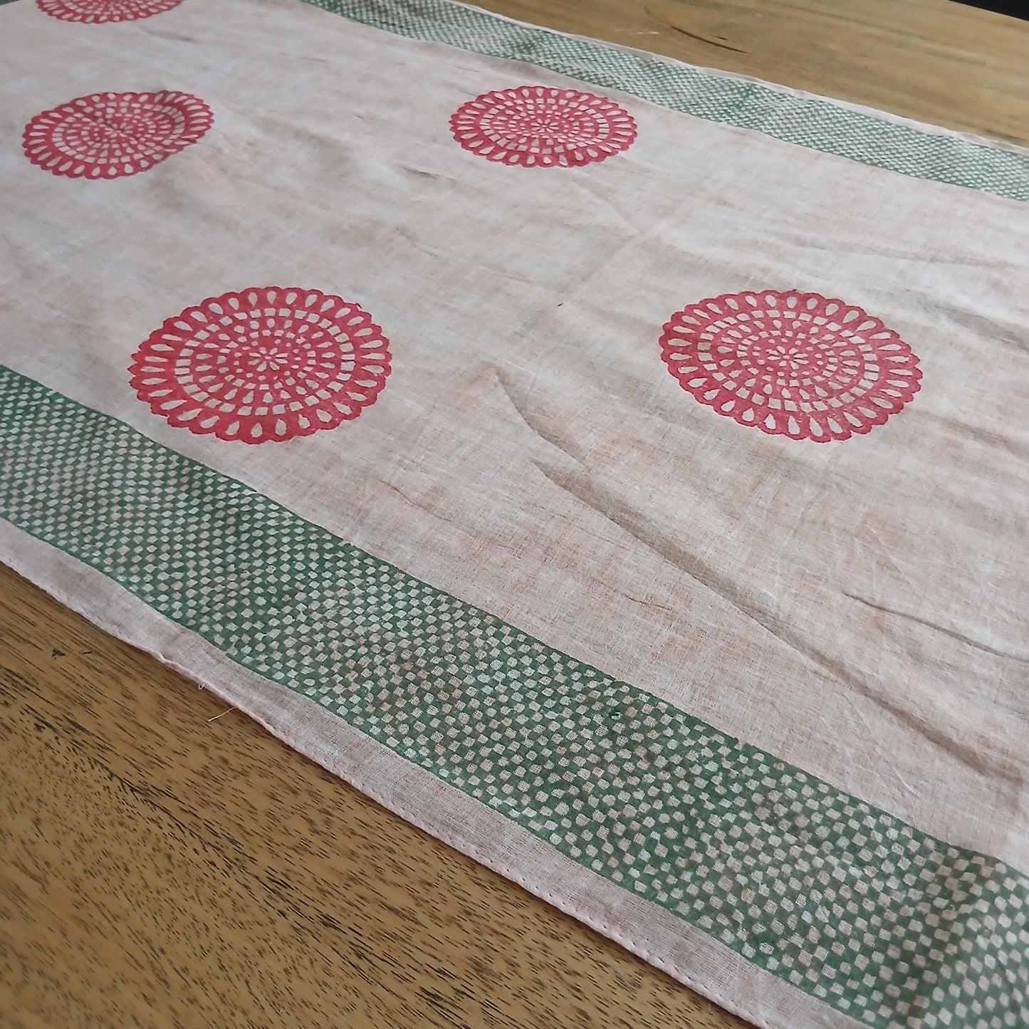 Checkers Border and Design - Pure Cotton Scarf 14456