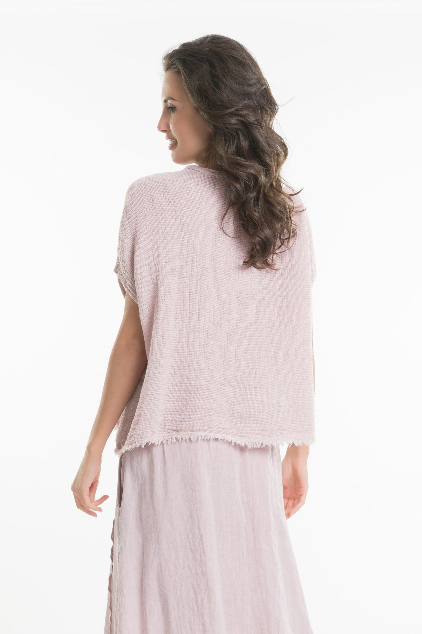 V-Neck Woven Tee
