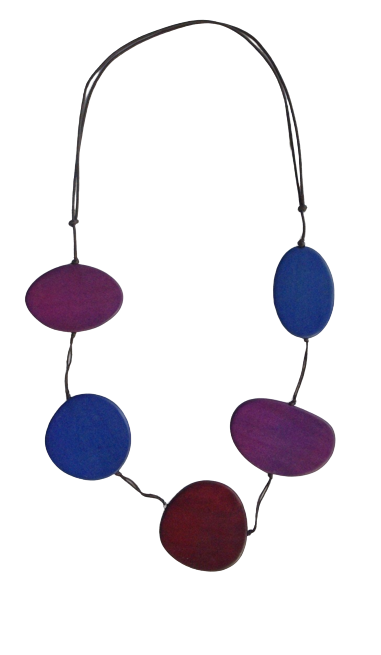 5 Wooden Beads Necklace Multi-Colour n6-2314