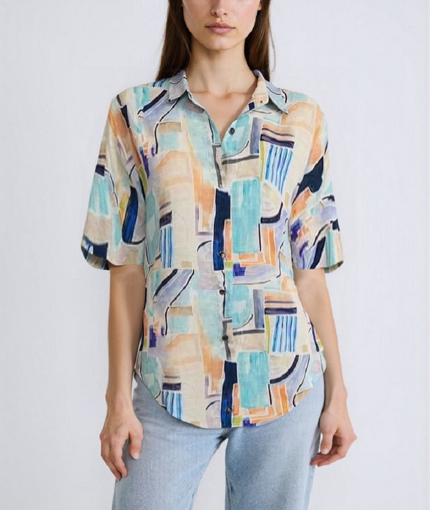 Button-Up Relaxed Fit Shirt
