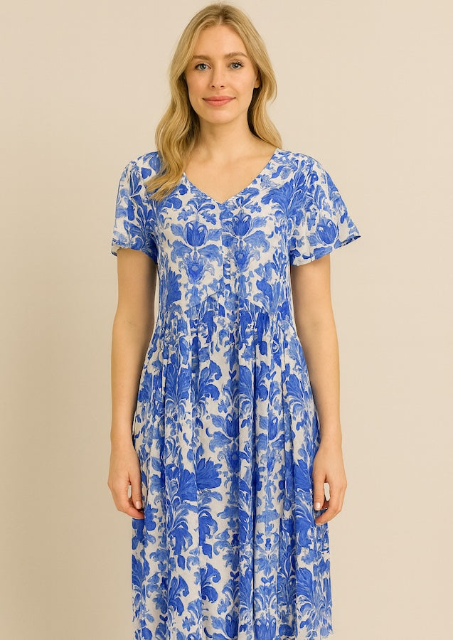5863 Rayon Printed Dress