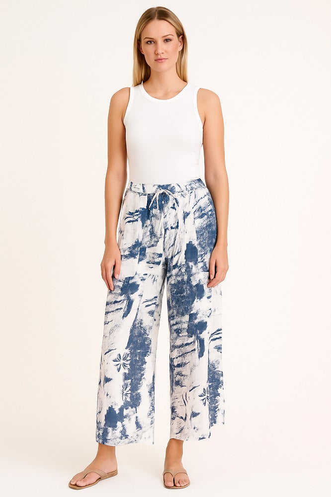 Relaxed Pocket Pants with Drawstring Waist