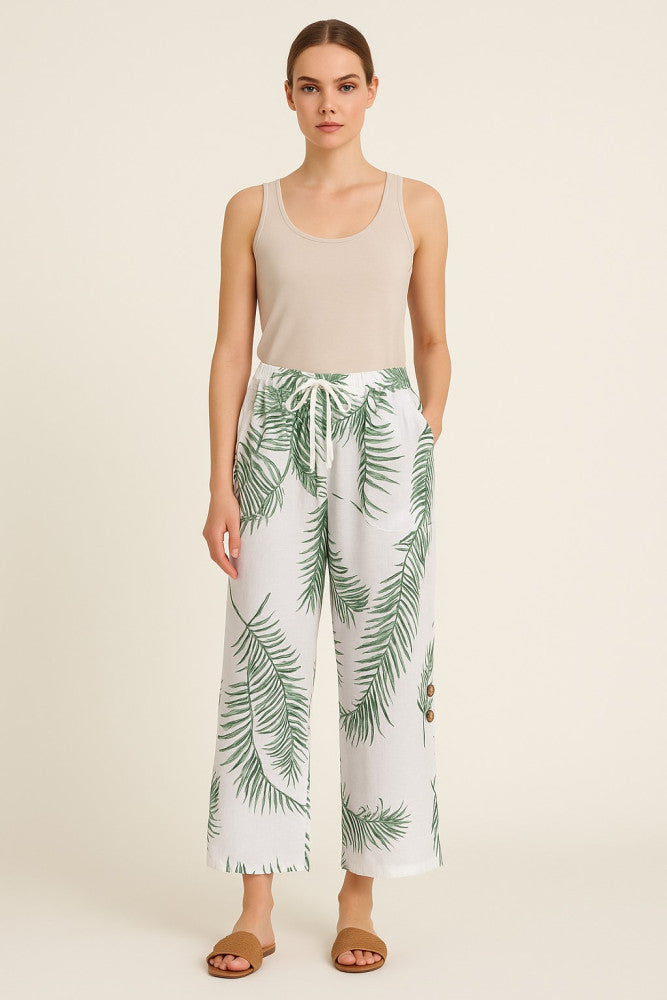 Relaxed Pocket Pants with Drawstring Waist