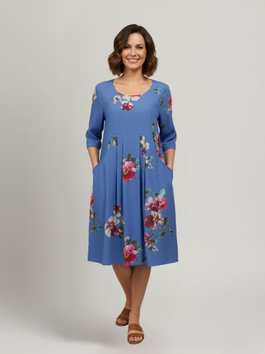 Round Neck Linen Dress