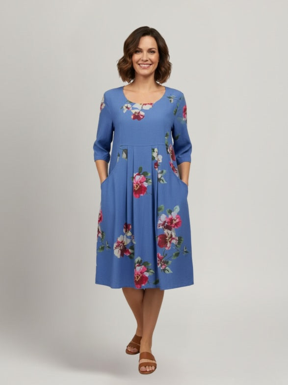 Round Neck Linen Dress