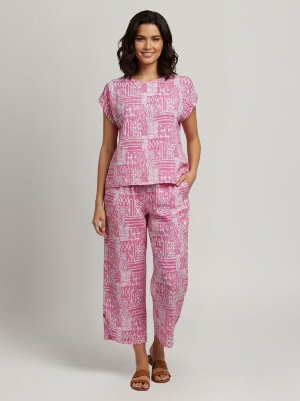 Relaxed Pocket Pants with Drawstring Waist
