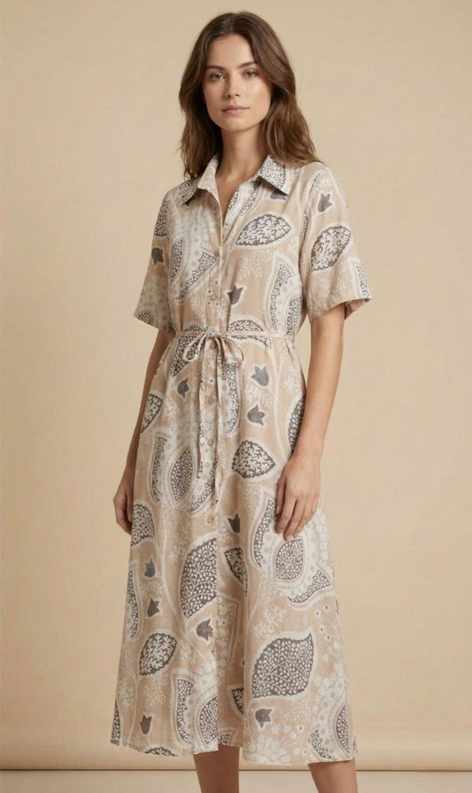 Relaxed Tie-Waist Midi