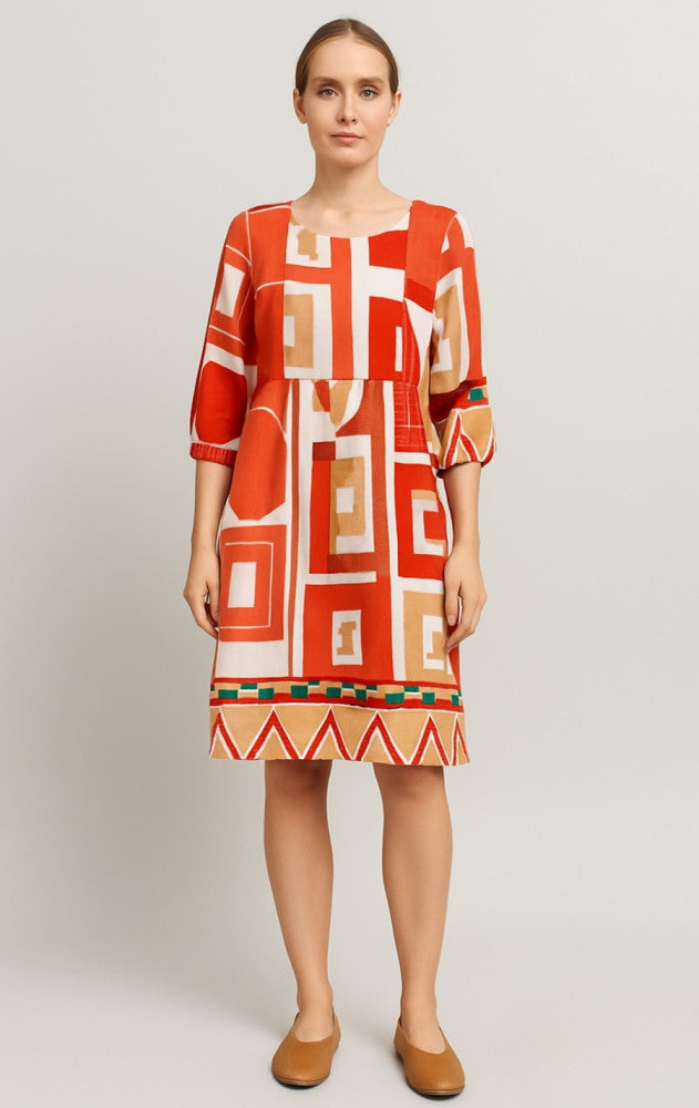 Printed Cotton Rayon Dress