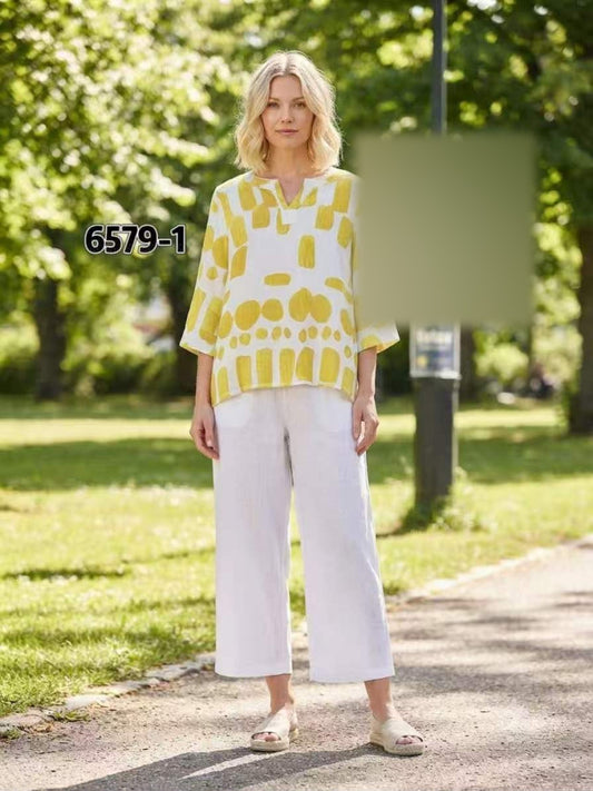 3/4 Sleeve Tunic Top 6579