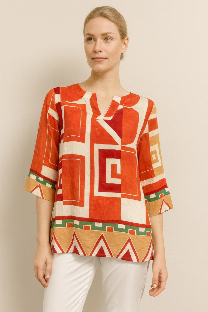 3/4 Sleeve Tunic Top