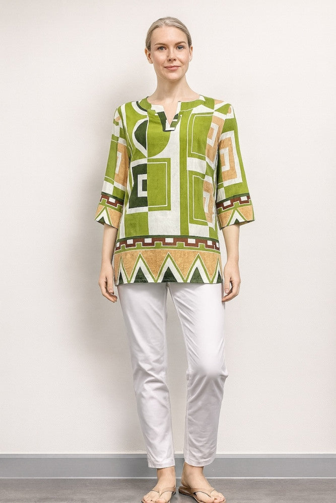3/4 Sleeve Tunic Top