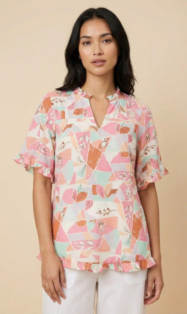 Lightweight Ruffle Hem Top