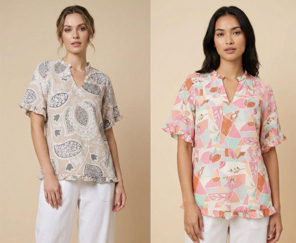 Lightweight Ruffle Hem Top