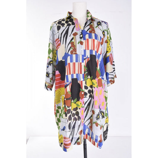 Palme Cotton Printed Maxi Shirt - 65950