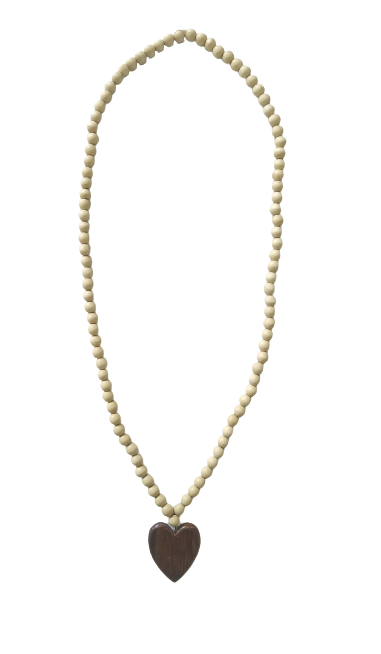 Long Beaded Heart Necklace N6-5896