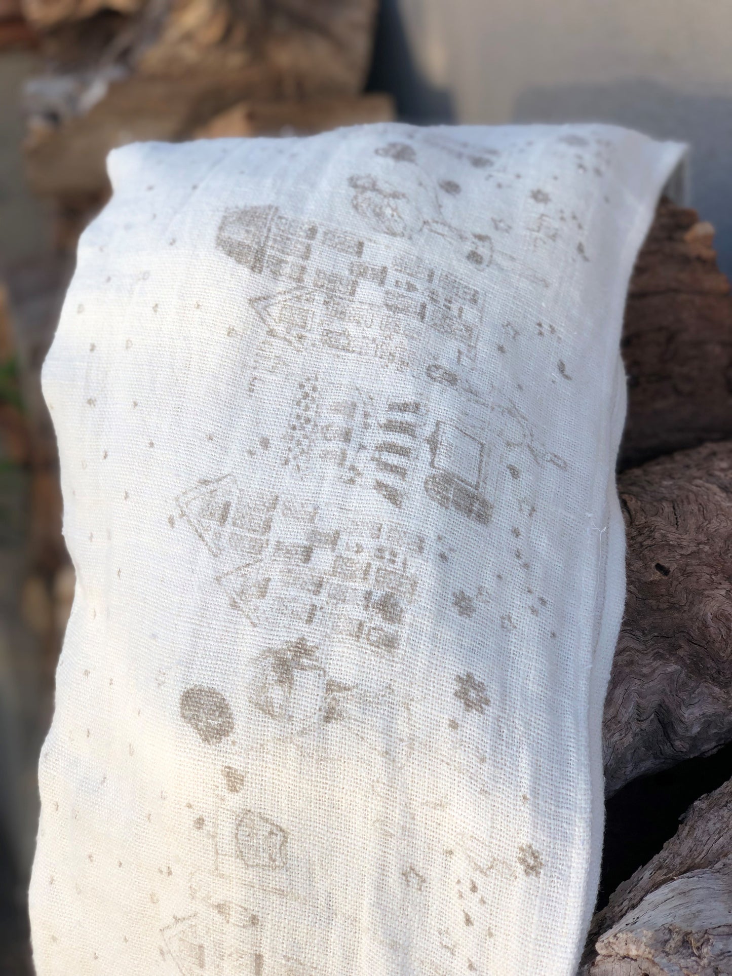 Villa Pigment Printed Linen Throw 130X150Cm