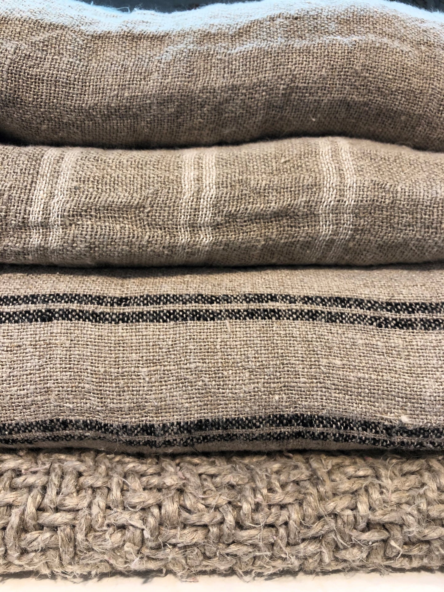 Bedcover - Black Stripe-Angaston Handloomed Linen 260X300Cm