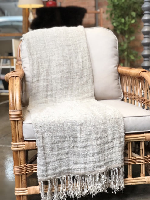 Throw-Natural-Angaston Handloomed 100% Linen