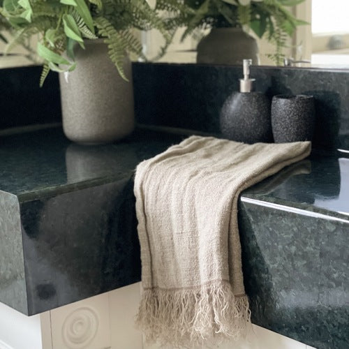 Angaston Handloomed Linen Hand Towel (Natural)