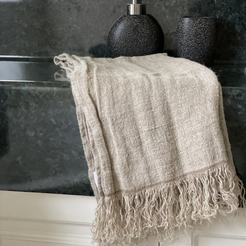 Angaston Handloomed Linen Hand Towel (Natural)