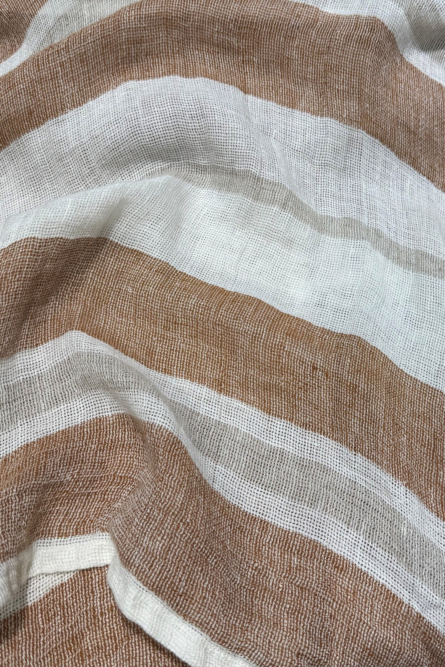 Rosa Elasticated Sleeves Kaftan Rust Stripey (Large Only)
