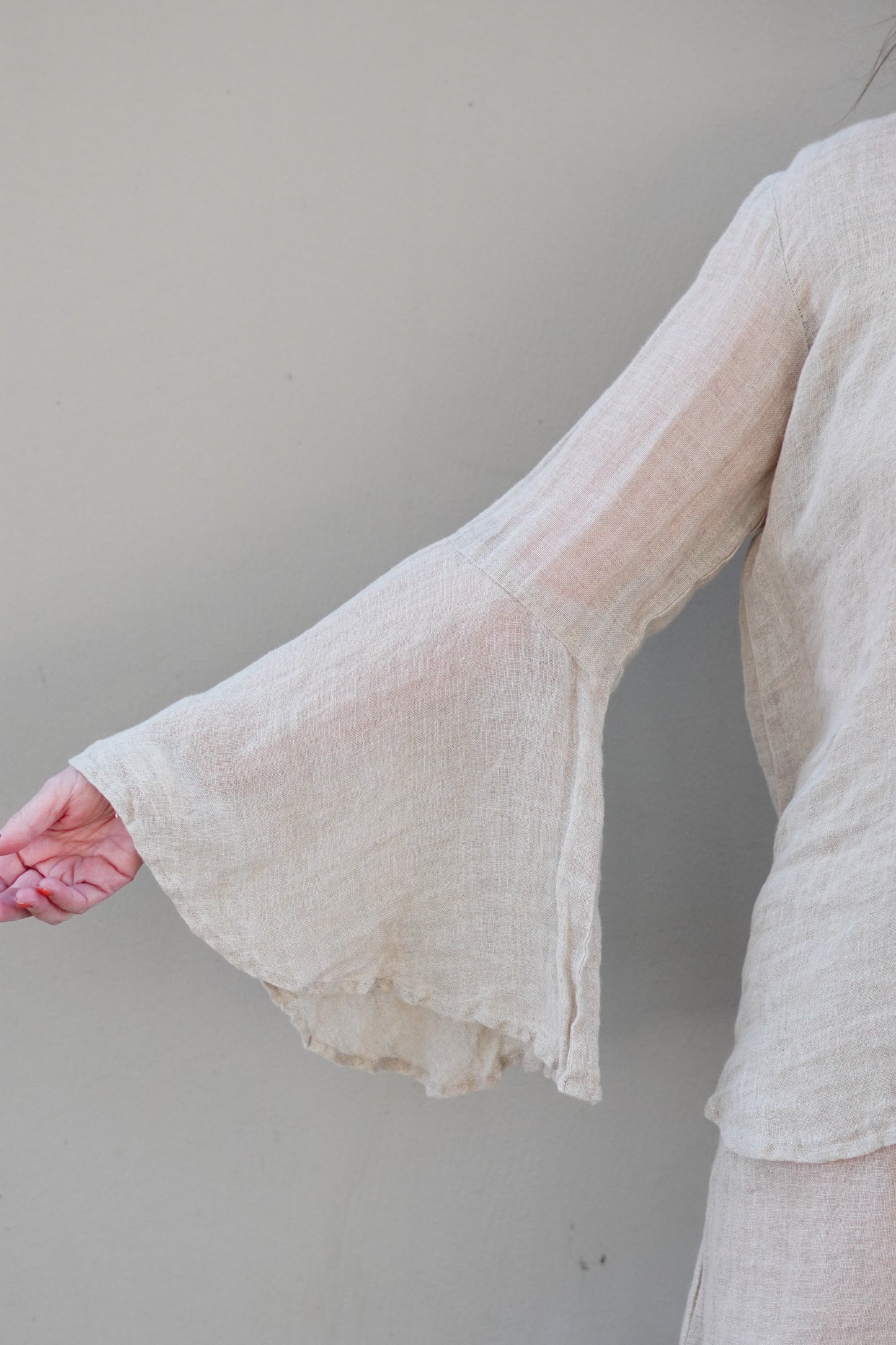 Adele Bell Sleeve Top Natural