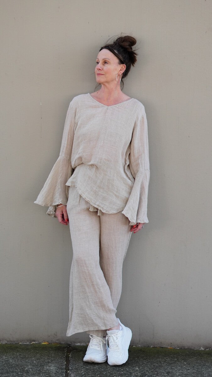 Adele Bell Sleeve Top Natural