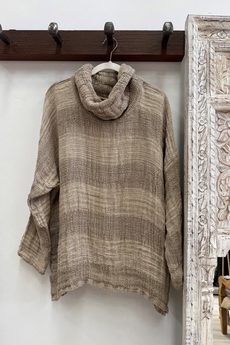 Allegra Jumper Natural & White Ombre